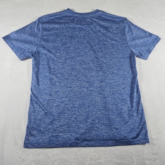 Marvel Captain America Men's T-Shirt Size M Blue Heathered Printed Logo Shield - Picture 5 of 6